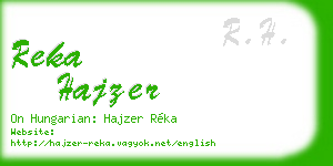 reka hajzer business card